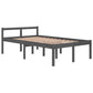 Bedframe Massief Grenenhout Grijs 120X200 Cm
