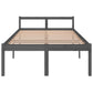 Bedframe Massief Grenenhout Grijs 120X200 Cm
