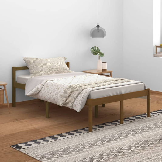 Bedframe Massief Grenenhout Honingbruin 120X200 Cm
