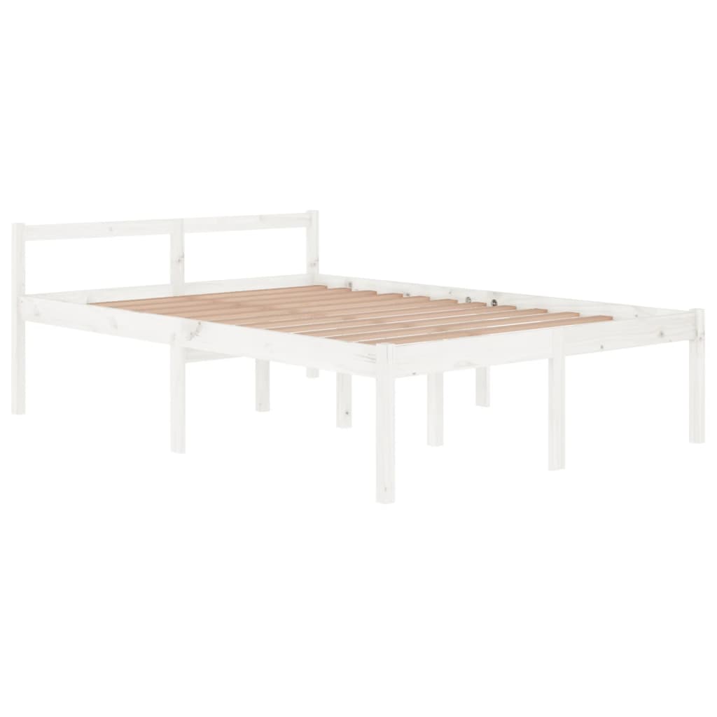 Bedframe Massief Grenenhout Wit 140X200 Cm