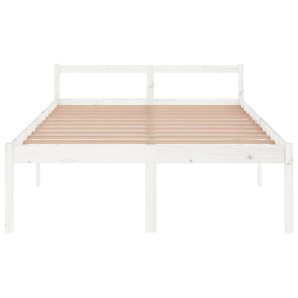 Bedframe Massief Grenenhout Wit 140X200 Cm
