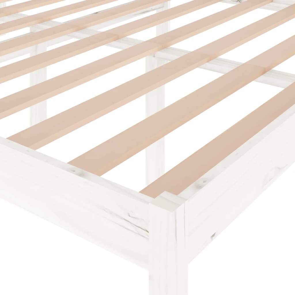 Bedframe Massief Grenenhout Wit 140X200 Cm