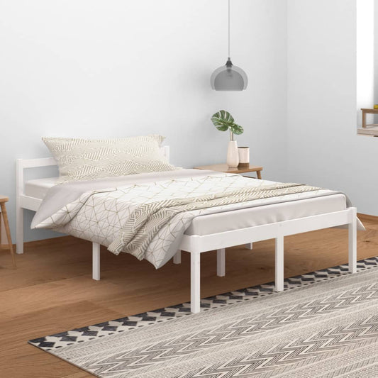 Bedframe Massief Grenenhout Wit 140X200 Cm