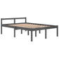 Bedframe Massief Grenenhout Grijs 140X200 Cm