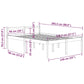 Bedframe Massief Grenenhout Grijs 140X200 Cm