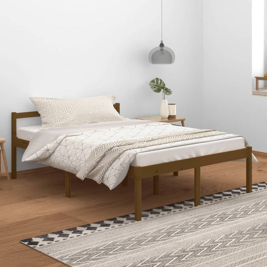 Bedframe Massief Grenenhout Honingbruin 140X200 Cm