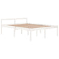 Bedframe Massief Grenenhout Wit 150X200 Cm 5Ft King