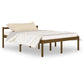 Bedframe Massief Grenenhout Honingbruin 150X200 Cm 5Ft King