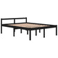 Bedframe Massief Grenenhout Zwart 150X200 Cm 5Ft King