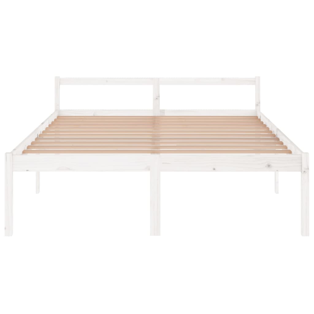 Bedframe Massief Grenenhout Wit 160X200 Cm