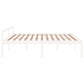 Bedframe Massief Grenenhout Wit 200X200 Cm