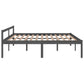 Bedframe Massief Grenenhout Grijs 200X200 Cm