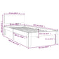 Bedframe Massief Hout 75X190 Cm 2Ft6 Small Single