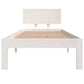 Bedframe Massief Hout Wit 75X190 Cm 2Ft6 Small Single