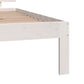 Bedframe Massief Hout Wit 75X190 Cm 2Ft6 Small Single