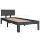Bedframe Massief Hout Grijs 75X190 Cm 2Ft6 Small Single