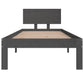 Bedframe Massief Hout Grijs 75X190 Cm 2Ft6 Small Single