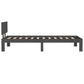Bedframe Massief Hout Grijs 75X190 Cm 2Ft6 Small Single