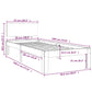 Bedframe Massief Hout Honingbruin 75X190 Cm 2Ft6 Small Single