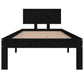 Bedframe Massief Hout Zwart 75X190 Cm 2Ft6 Small Single