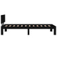 Bedframe Massief Hout Zwart 75X190 Cm 2Ft6 Small Single