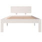 Bedframe Massief Hout Wit 90X190 Cm 3Ft Single
