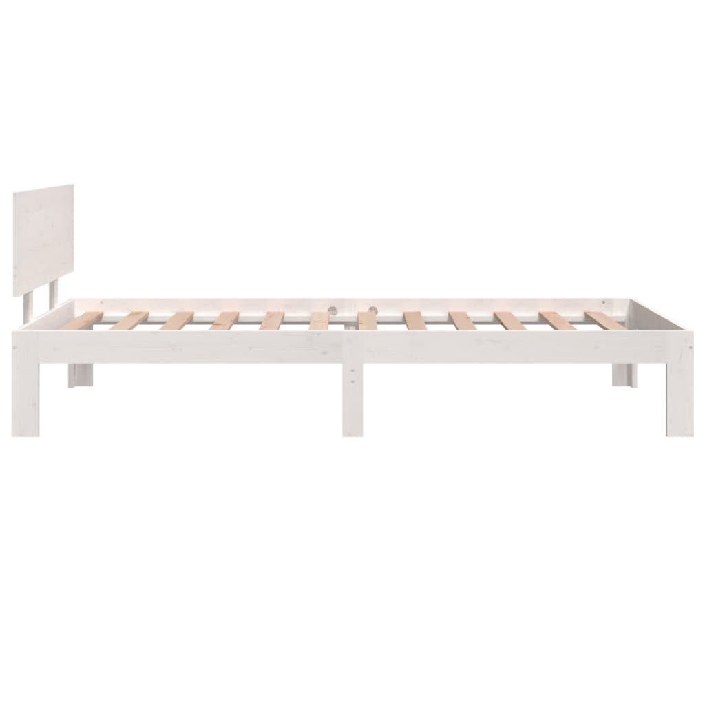 Bedframe Massief Hout Wit 90X190 Cm 3Ft Single