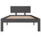 Bedframe Massief Hout Grijs 90X190 Cm 3Ft Single
