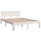 Bedframe Massief Hout Wit 120X190 Cm 4Ft Small Double
