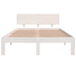 Bedframe Massief Hout Wit 120X190 Cm 4Ft Small Double