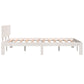 Bedframe Massief Hout Wit 120X190 Cm 4Ft Small Double