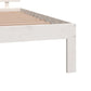 Bedframe Massief Hout Wit 120X190 Cm 4Ft Small Double
