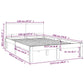 Bedframe Massief Hout Wit 120X190 Cm 4Ft Small Double