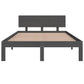 Bedframe Massief Hout Grijs 120X190 Cm 4Ft Small Double
