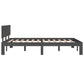 Bedframe Massief Hout Grijs 120X190 Cm 4Ft Small Double