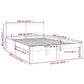 Bedframe Massief Hout Grijs 120X190 Cm 4Ft Small Double