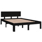 Bedframe Massief Hout Zwart 120X190 Cm 4Ft Small Double