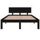 Bedframe Massief Hout Zwart 120X190 Cm 4Ft Small Double