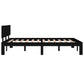Bedframe Massief Hout Zwart 120X190 Cm 4Ft Small Double
