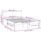 Bedframe Massief Hout Zwart 120X190 Cm 4Ft Small Double
