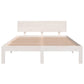 Bedframe Massief Hout Wit 135X190 Cm 4Ft6 Double