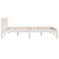 Bedframe Massief Hout Wit 135X190 Cm 4Ft6 Double