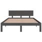Bedframe Massief Hout Grijs 135X190 Cm 4Ft6 Double