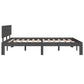 Bedframe Massief Hout Grijs 135X190 Cm 4Ft6 Double