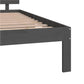 Bedframe Massief Hout Grijs 135X190 Cm 4Ft6 Double