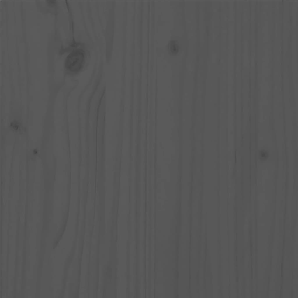 Bedframe Massief Hout Grijs 135X190 Cm 4Ft6 Double