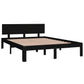Bedframe Massief Hout Zwart 135X190 Cm 4Ft6 Double