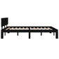 Bedframe Massief Hout Zwart 135X190 Cm 4Ft6 Double