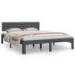Bedframe Massief Grenenhout Grijs 140X190 Cm