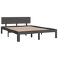 Bedframe Massief Grenenhout Grijs 140X190 Cm